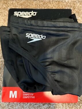 Speedo Black Men's Aquablade Swim Brief size 30